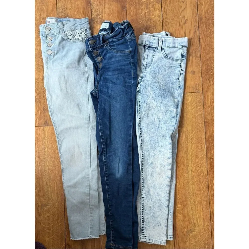 Little Girl Assorted Denim Jeans Bundle Size 6 - 8